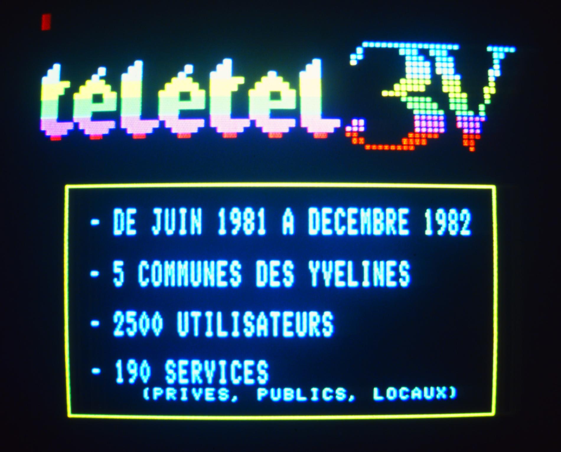 a pixel display of a télétel 3V.
