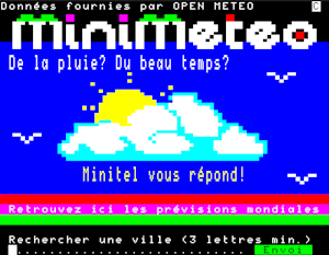 a pixel grahpic of minimeteo weather.
